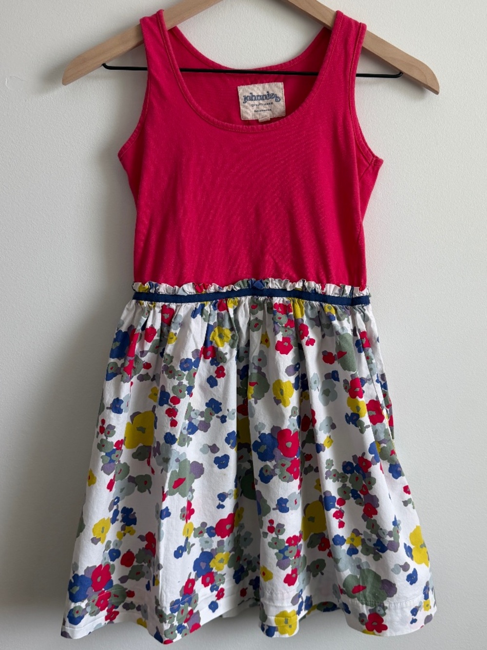 johnnie b Girls (8-10) Tank Dress | Made in Portugal | Floral Micropleats